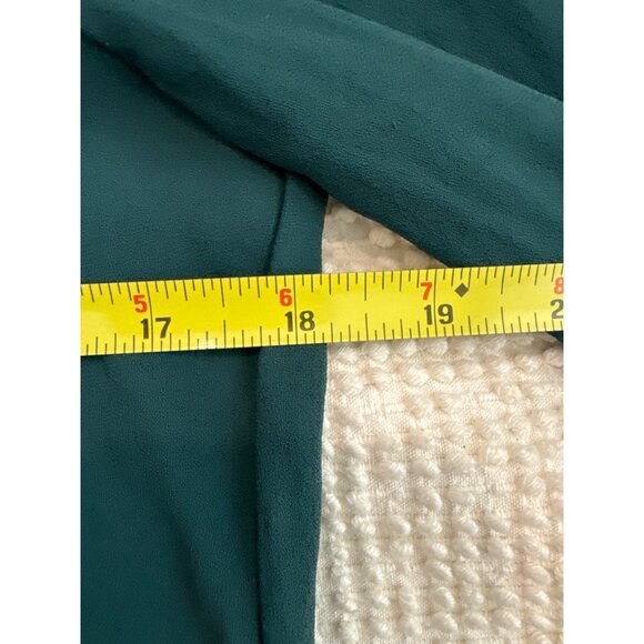 Eileen Fisher Sheath Dress Sz S Emerald Grn Tunic Silk Split-Sleeve QuietLuxury - Picture 8 of 12